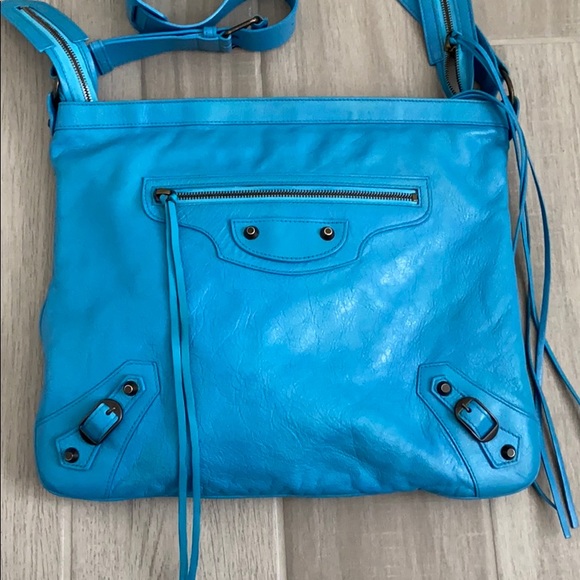 ❌SOLD❌BALENCIAGA BLU CROSSBODY SHOULDER BAG - Picture 3 of 8